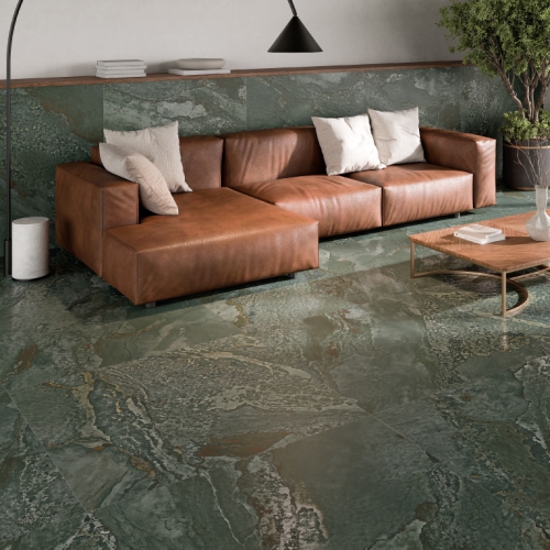 法尤姆金屬鏽磚-孔雀綠-半拋