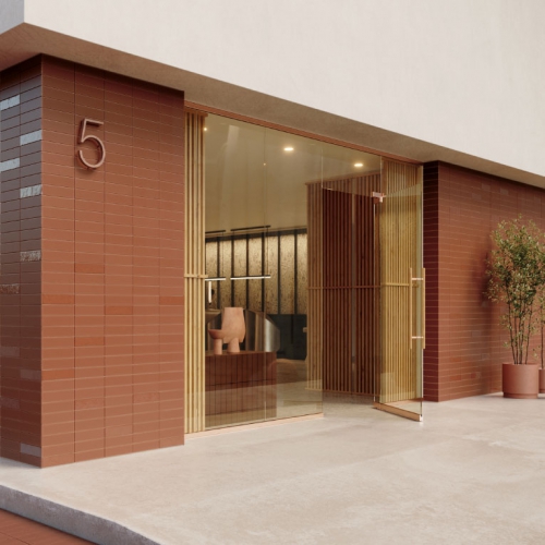 貝斯科復古地鐵磚-日落紅