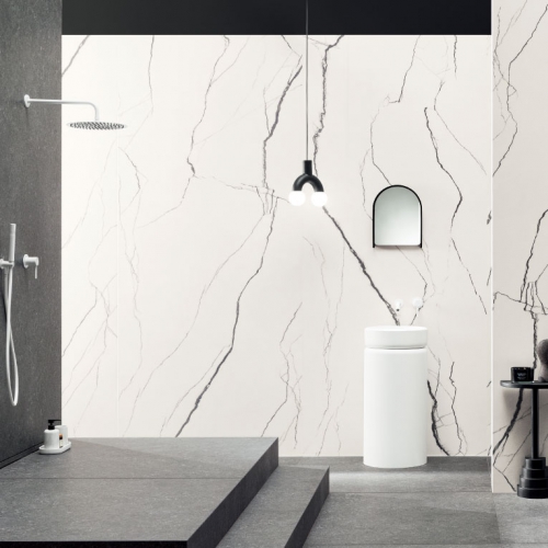 帝王白大理石薄板磚-3D半拋