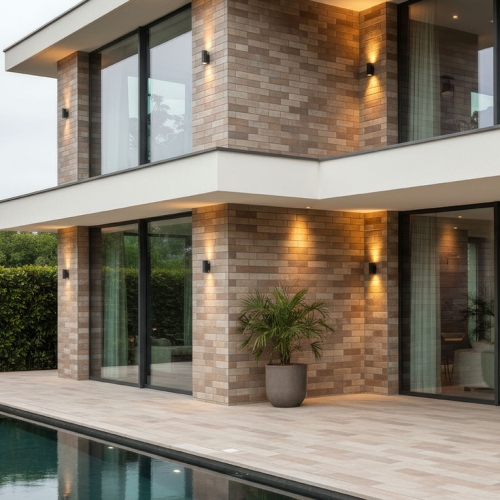 伯明罕復古外牆磚-紅棕