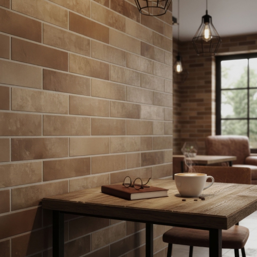 伯明罕復古文化磚-紅棕