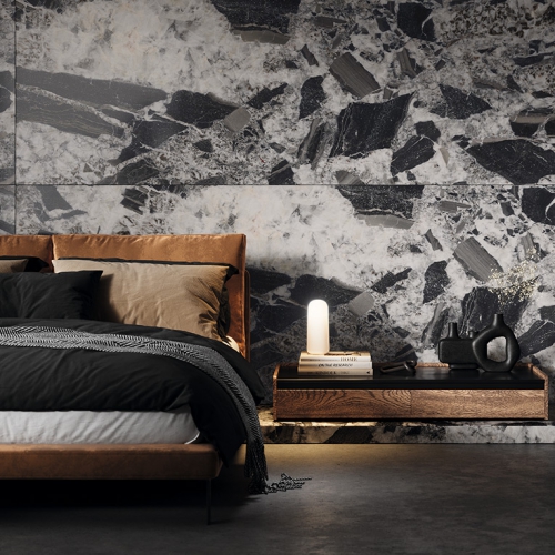 但丁黑大理石薄板磚-半拋