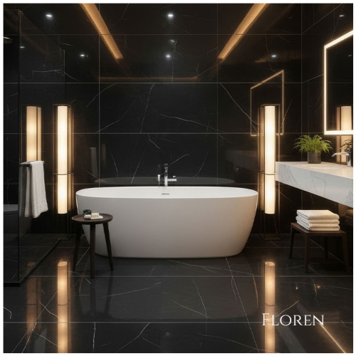 佛羅倫斯黑白根大理石磁磚