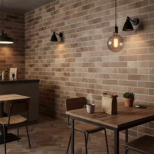 伯明罕復古文化磚-紅棕