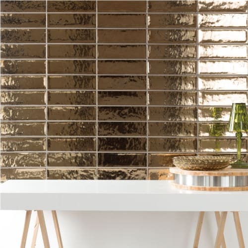 薩米雅玫瑰金屬磚