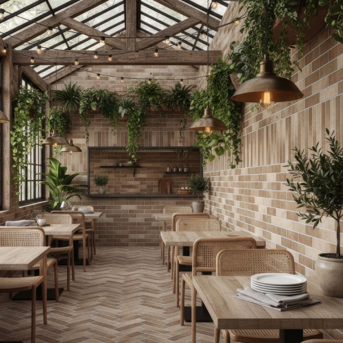 伯明罕復古文化磚-紅棕