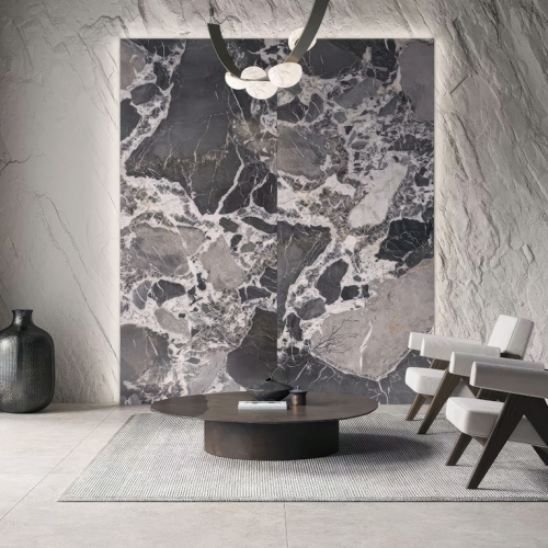 芬迪棕奢石薄板磚-霧面