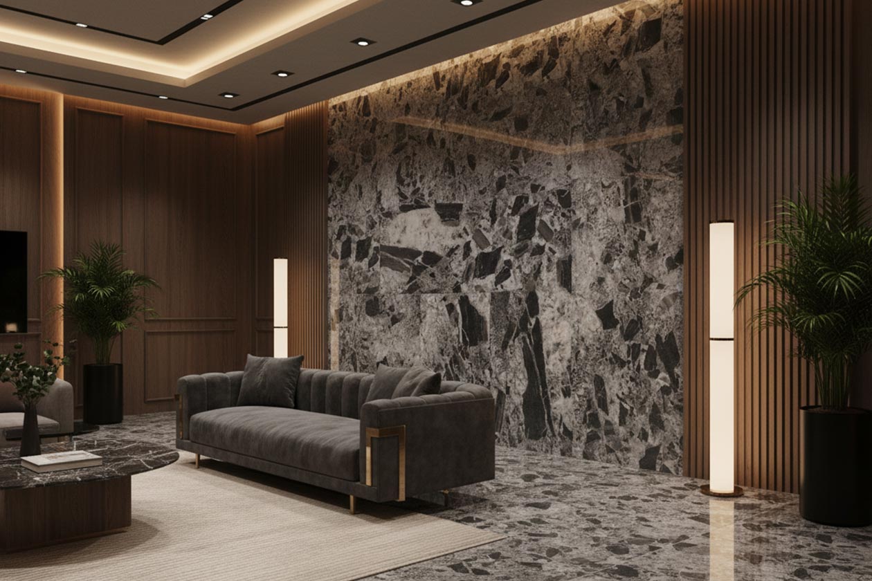 但丁奢石電視牆設計推薦