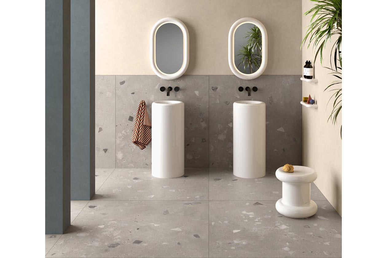 靜謐灰調浴室磁磚設計搭配